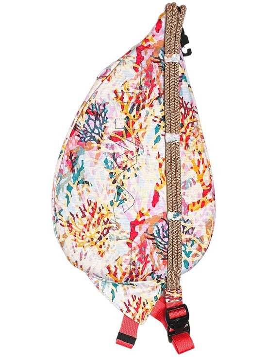 KAVU Mini Rope Sling Bag Floral Coral NWT Crossbody Backpack main image 6